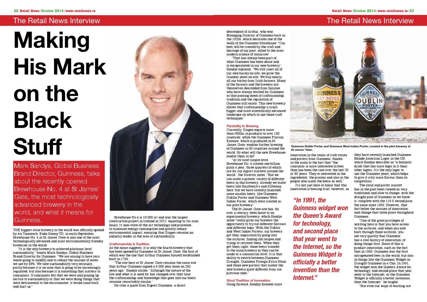 Interview with Mark Sandy, Global Business Brand Director, Guinness. by ...