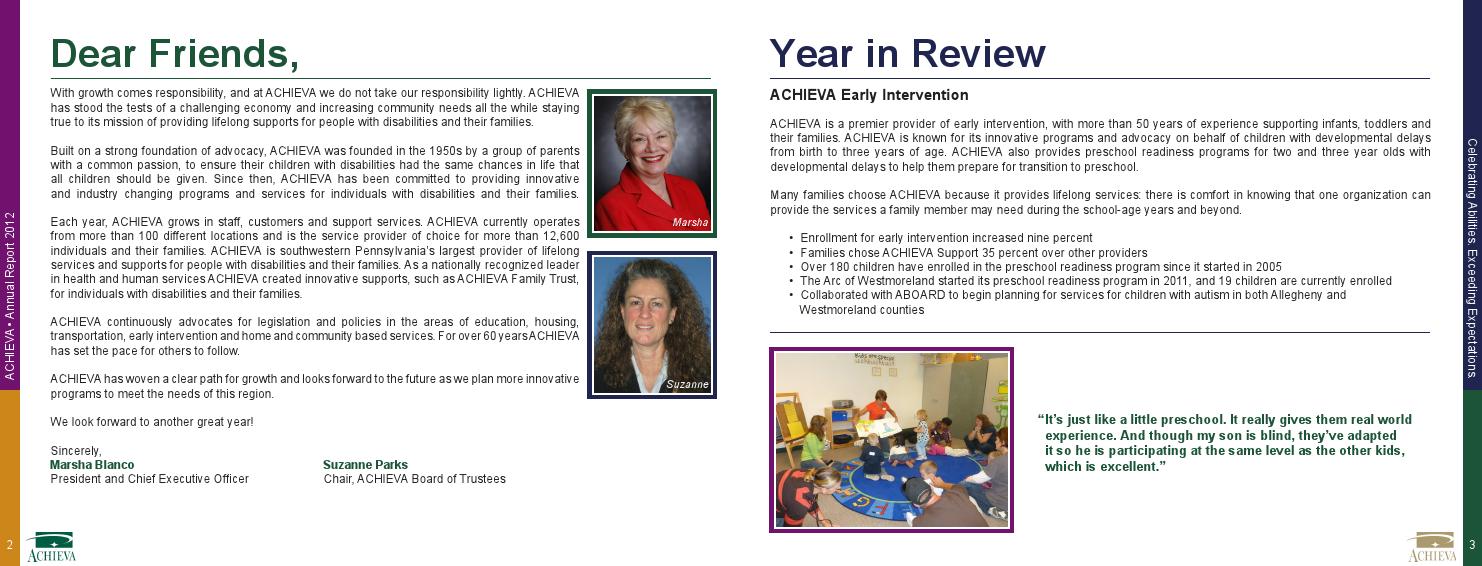 ACHIEVA 2012 Annual Report by Achieva - Issuu
