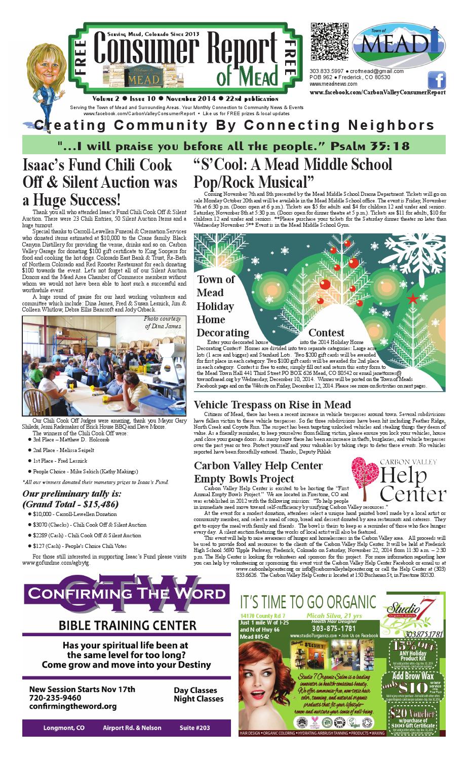 CR of Mead Nov 2014 by Consumer Report for Carbon Valley, Mead and Erie