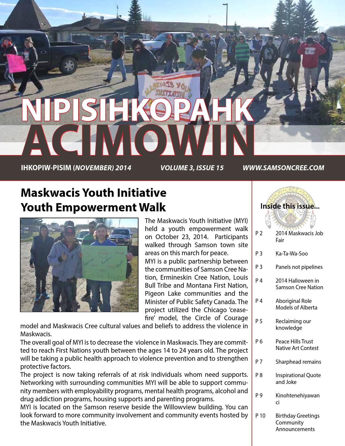 Nipisihkopahk Acimowin By Samson Cree Nation Issuu