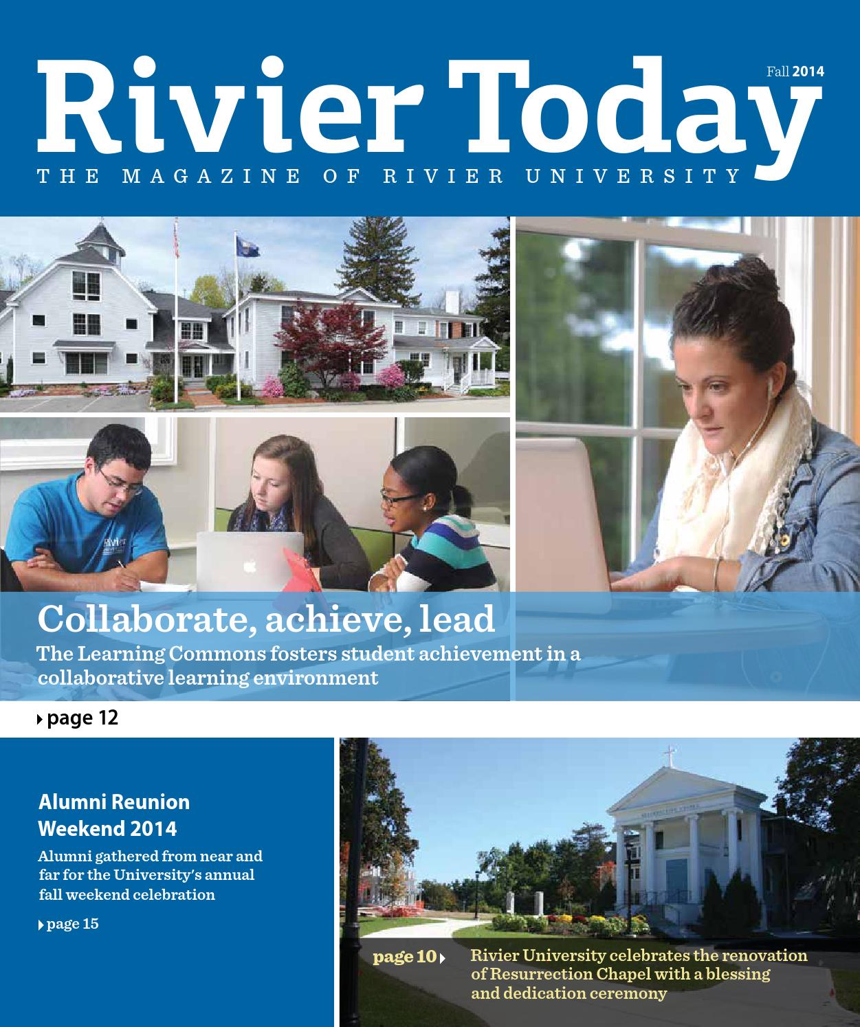 Rivier Today Fall 2014 by Rivier University Issuu