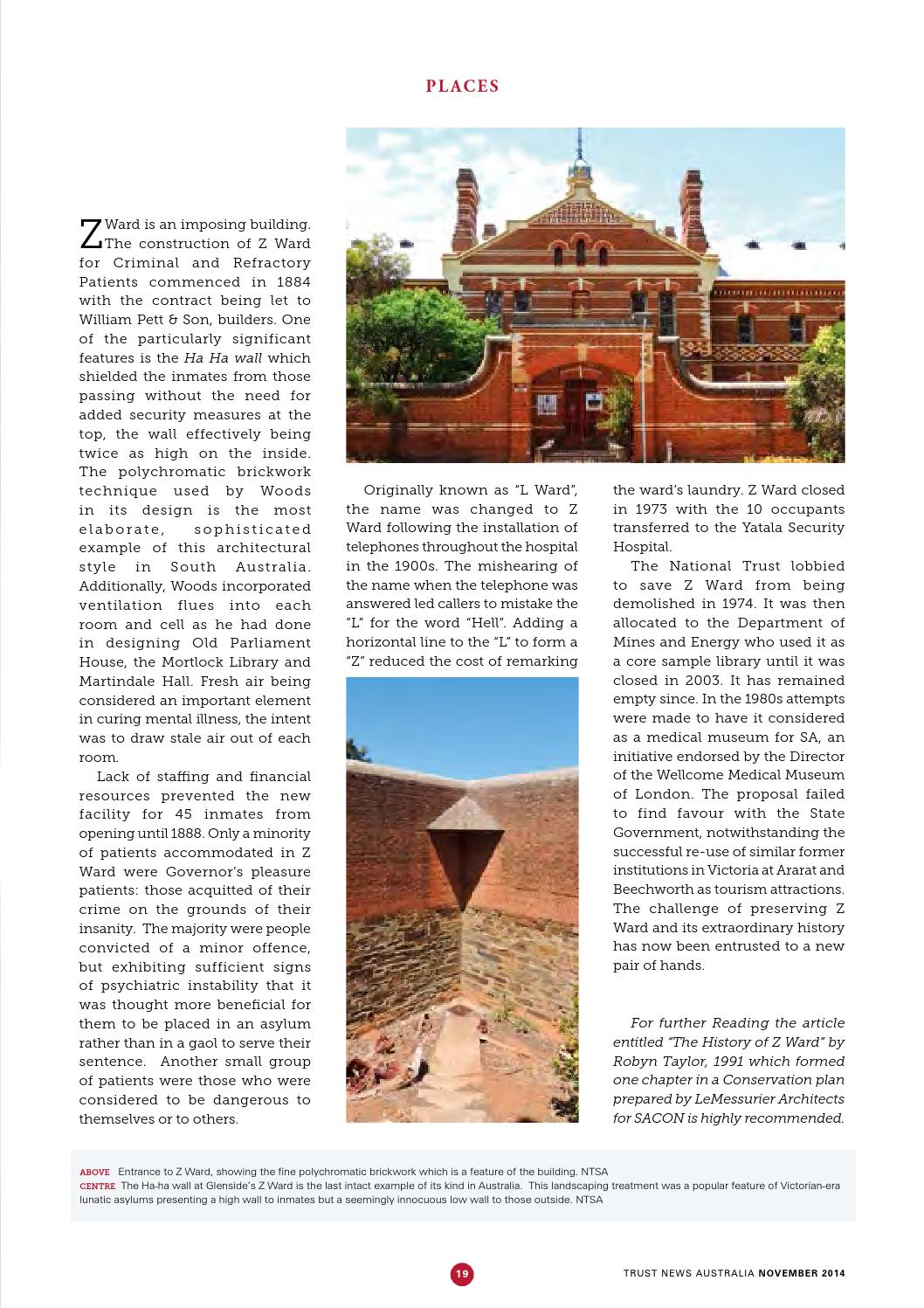 Trust News November 2014 By The National Trusts In Australia - 