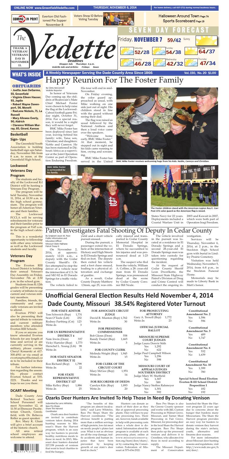 November 6, 2014 Greenfield Vedette by Lewis County Press Issuu