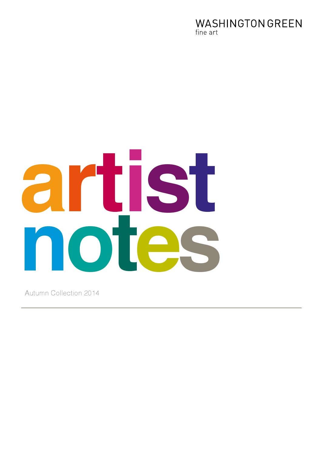 Art Show Notes Digital artist notes autumn collection 2014 by Castle Galleries - Issuu