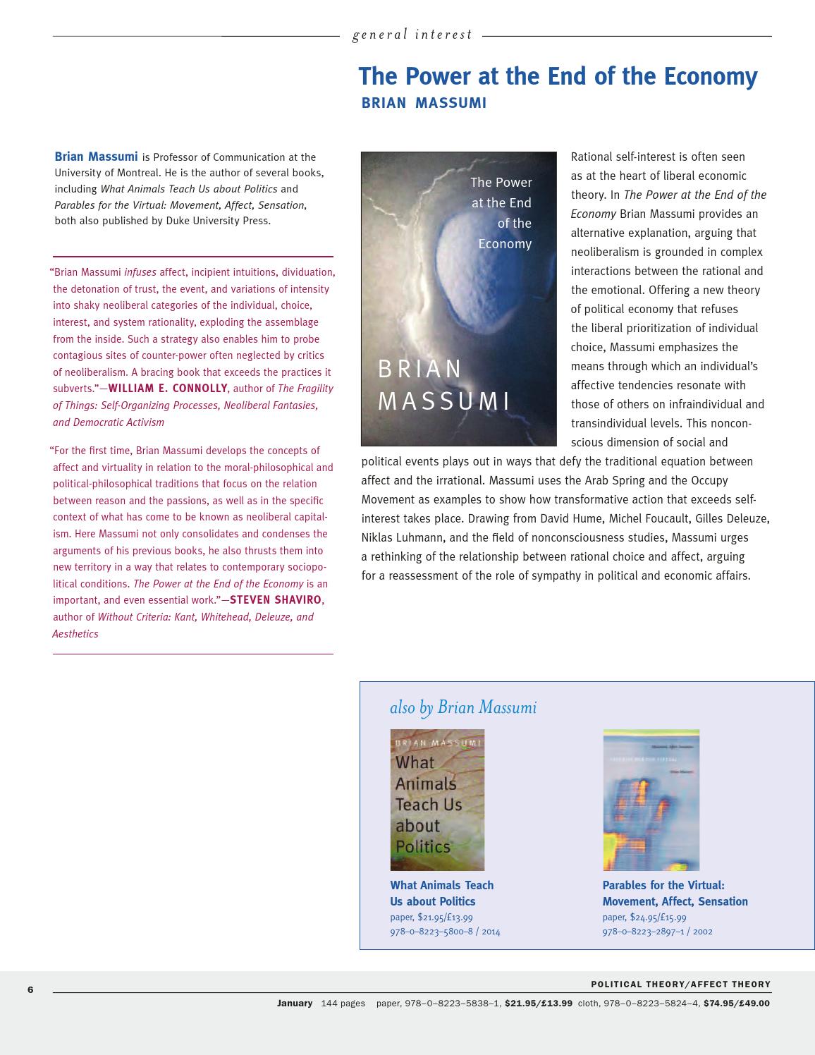 Duke University Press Spring Summer 2015 Catalog By Duke University