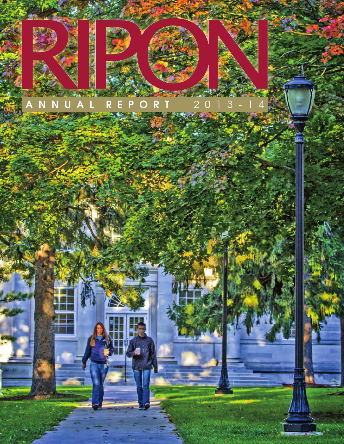 Ripon College Annual Report 20132014 by Ripon College Issuu