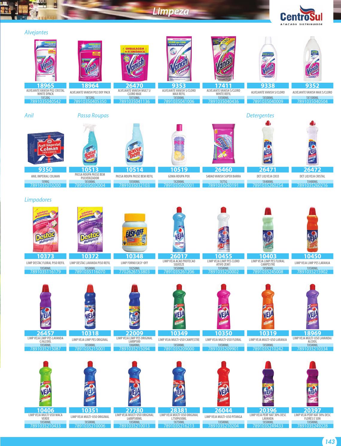 Limp Geral Veja Limpeza Pesada Lv 600Ml Pg 500Ml Original Limp Geral Limpeza Pesada Original (7891035215094)