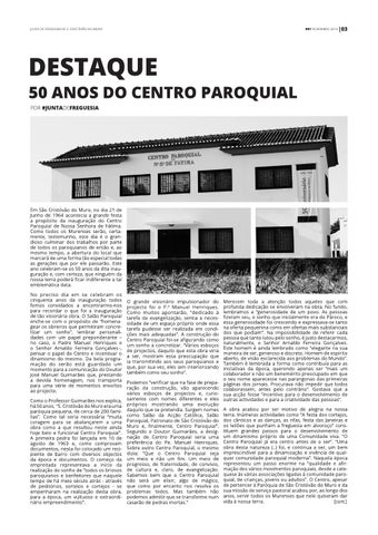 Boletim Informativo da Junta 德文 Freguesia 德文 S. Cristóvão do Muro - Ed.1 第 3 页