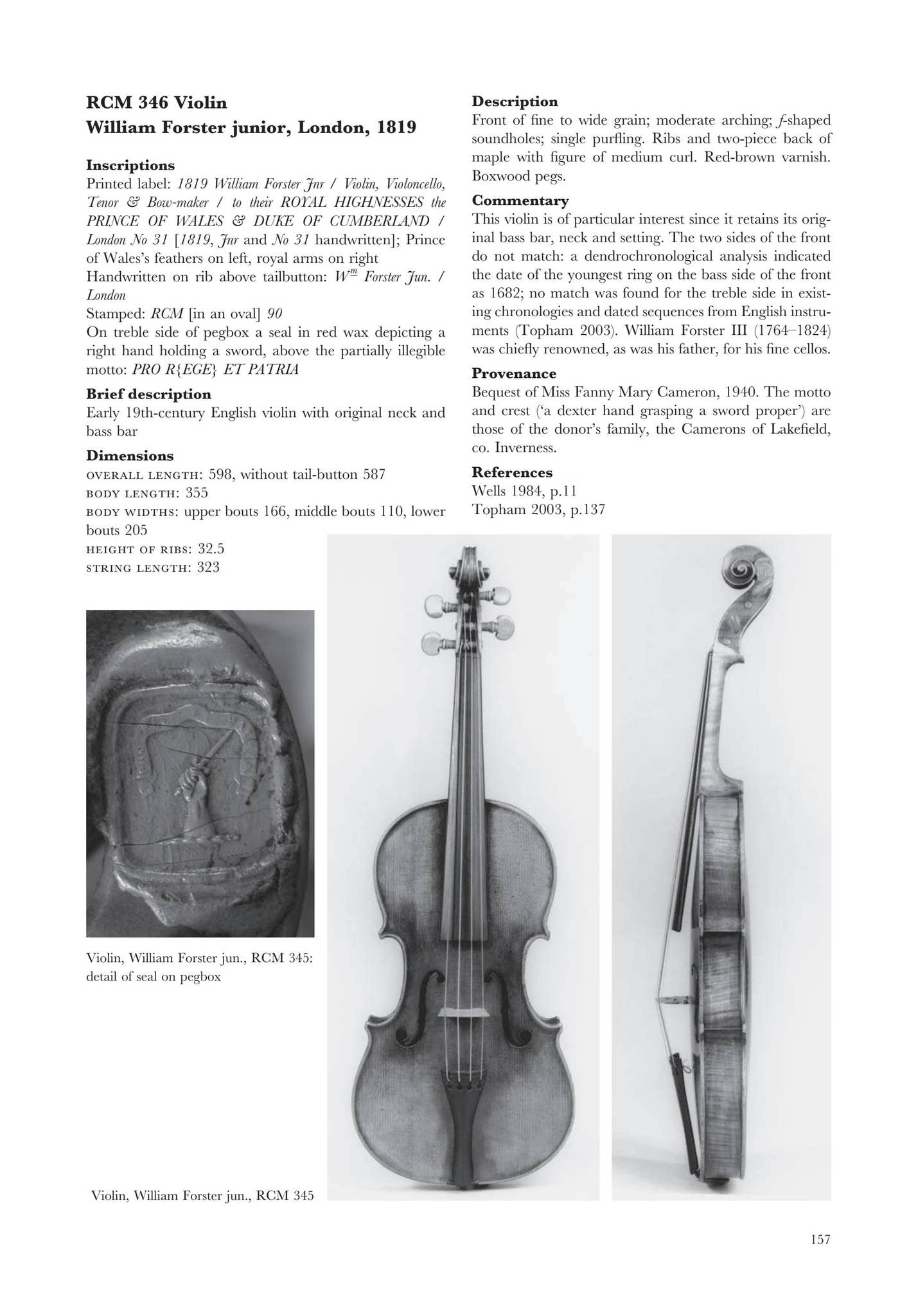 RCM Museum of Instruments Catalogue Part III: European Stringed ...