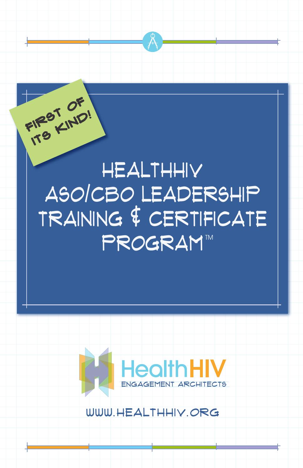 HealthHIV's ASO/CBO Leadership Training and Certificate Program by ...