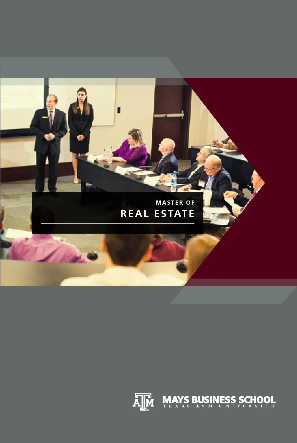 Master of Real Estate by Mays Business School Issuu