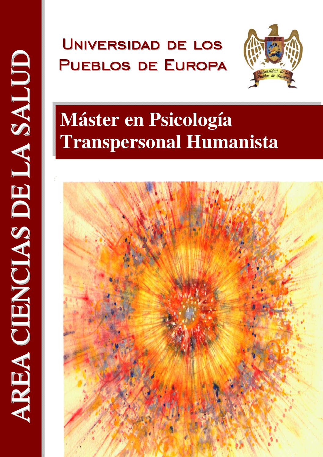 Máster en Psicología Transpersonal Humanista by U.P.E. Universidad de