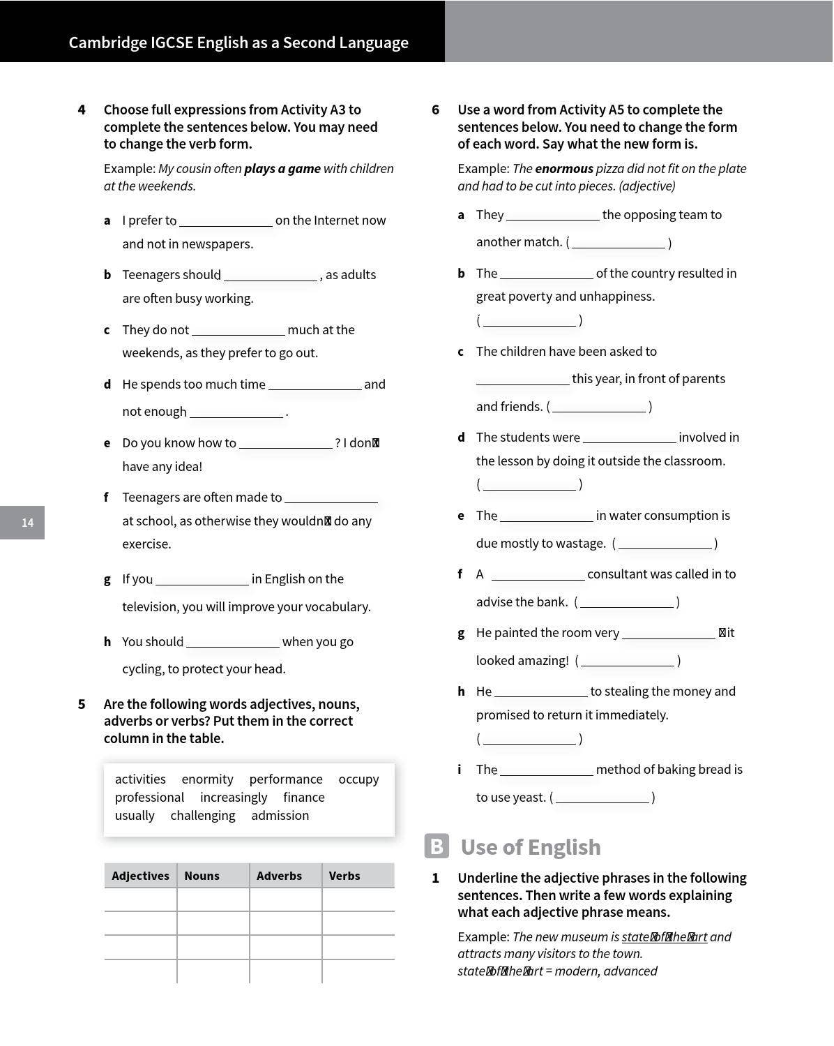 Preview Cambridge IGCSE English as a Second Language Workbook (Fourth ...