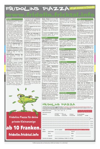 Fricktal info 47 2014 by Mobus AG - Issuu