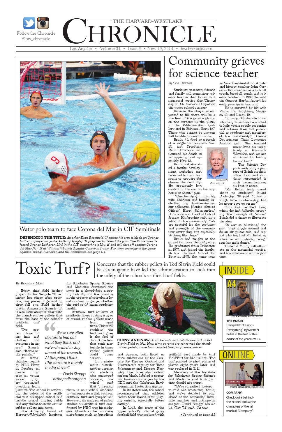 November Chronicle Issue 2014 by The Harvard-Westlake Chronicle - Issuu
