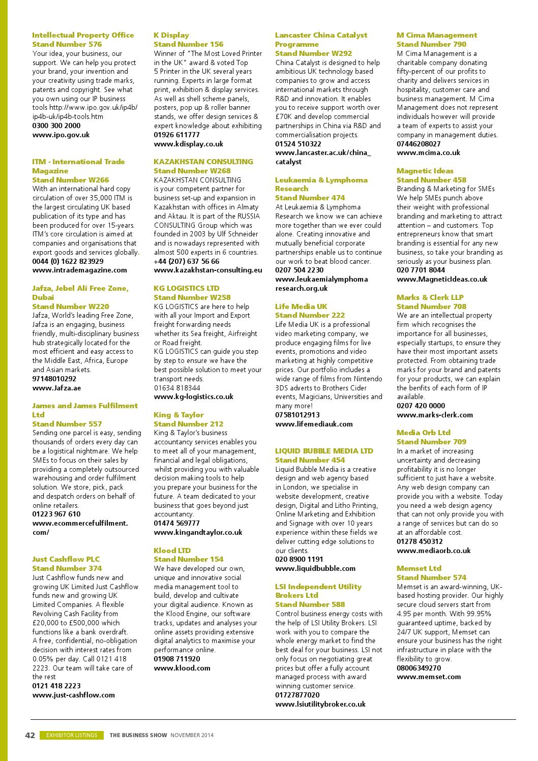 The Business Show Guide Olympia London Nov 27 28 2014 By Prysm