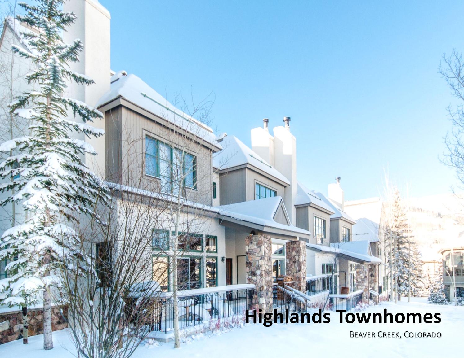Highlands Townhome 22 Beaver Creek, Colorado by David McHugh LIV