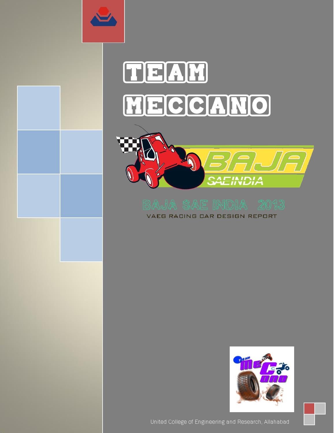 SAE BAJA 2012 Contest Design Report by Atul Mourya - Issuu