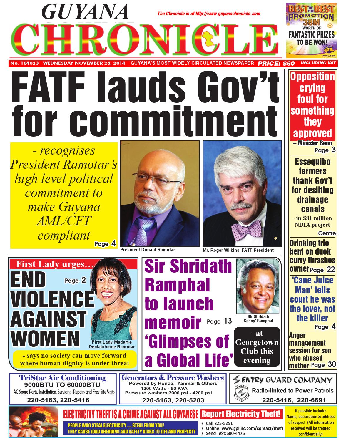 2014 11 26 by Guyana Chronicle - Issuu