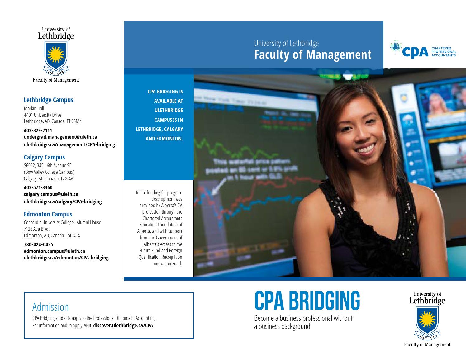 Chartered Professional Accountant Bridging program by University of