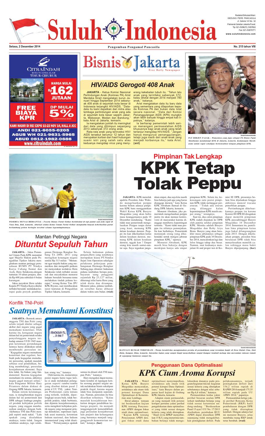 Edisi 02 Desember 2014 Suluh Indonesia By E Paper KMB Issuu