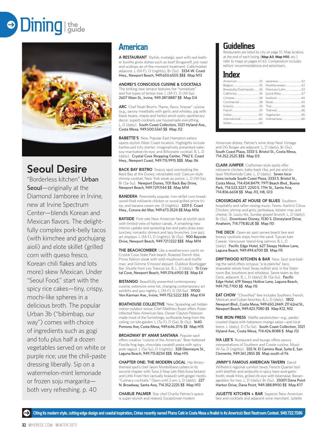 Where Orange County Magazine Winter 2017 By Socalmedia Issuu