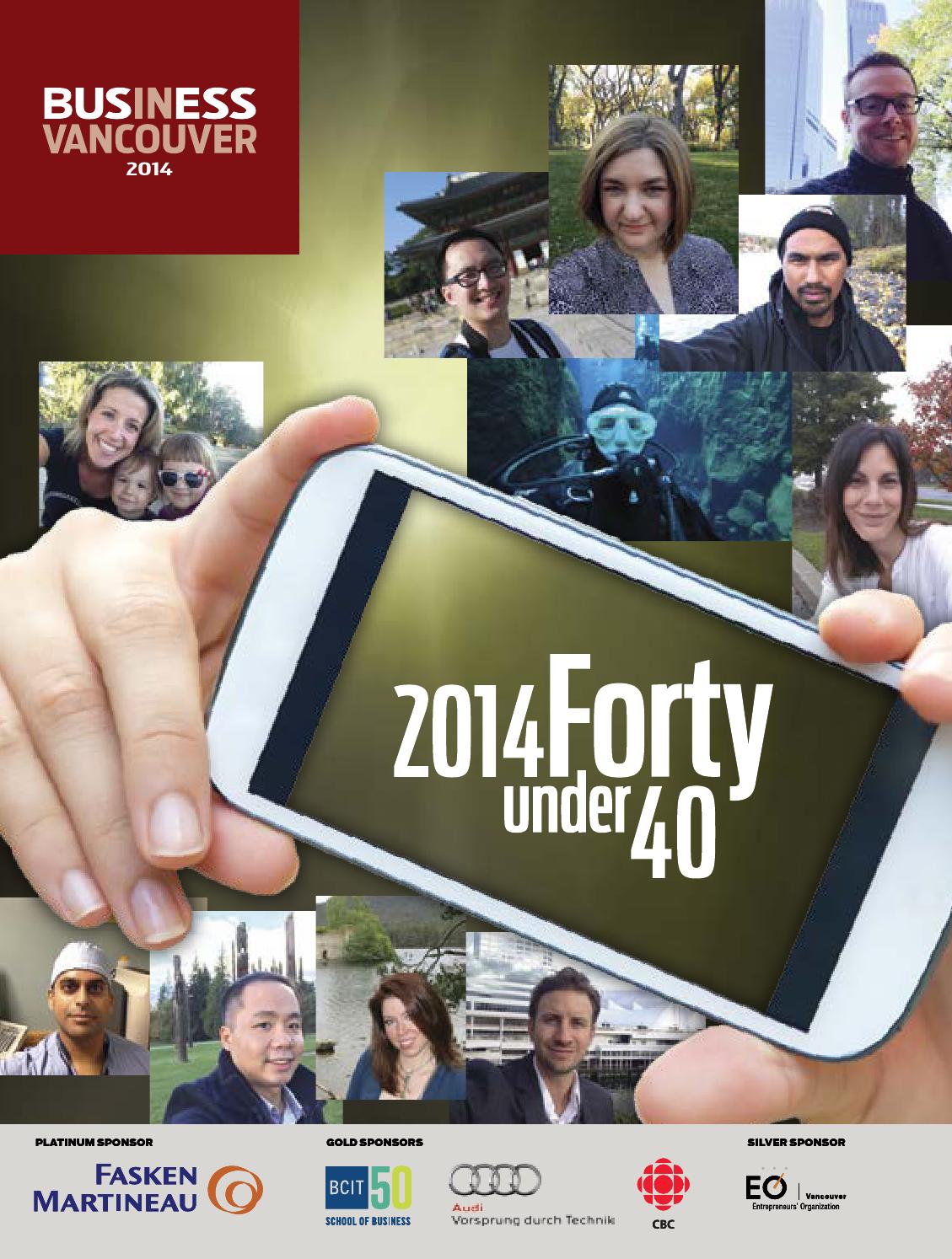 2014 Forty Under 40 by GLACIER MEDIA DIGITAL LIMITED PARTNERSHIP dba