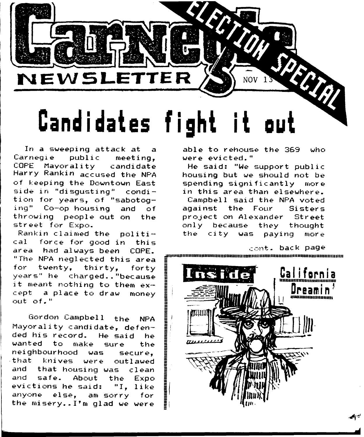 November 15, 1986, carnegie newsletter by Carnegie Newsletter Issuu
