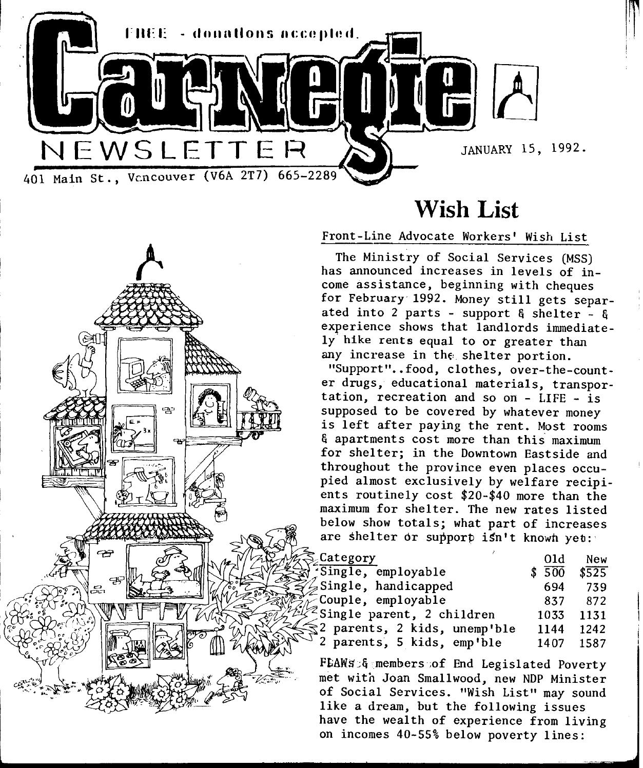 January 15, 1992, carnegie newsletter by Carnegie Newsletter Issuu