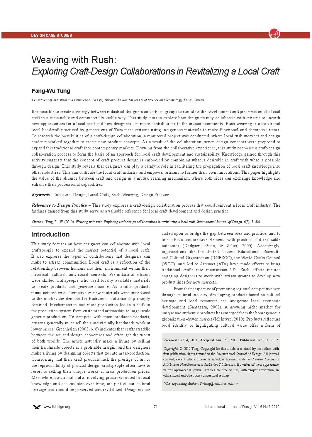 Weaving with rush ijdesign by Fangwu Tung Issuu