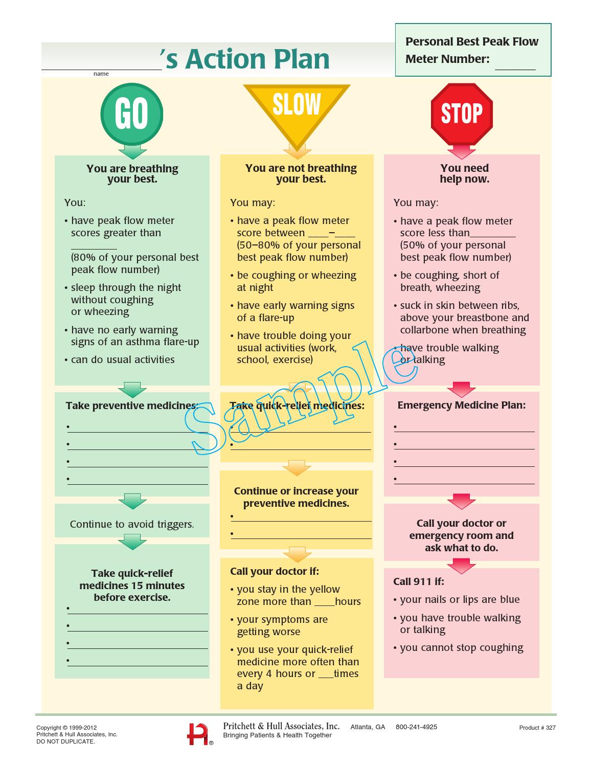 Adult Asthma Treatment Plan Tearpad by Pritchett & Hull Associates, Inc