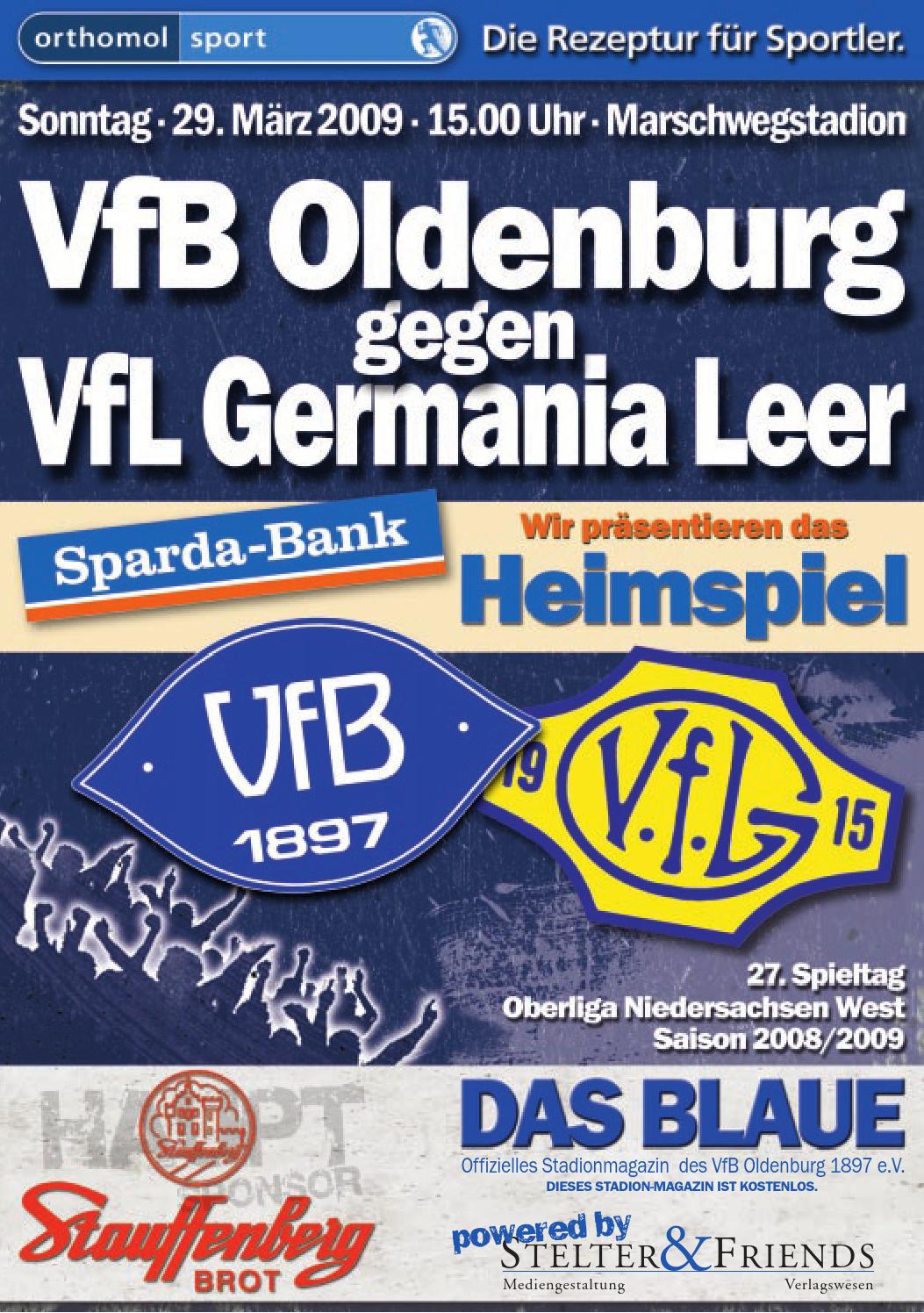 Das Blaue 0809 14 By Vfb Oldenburg Von 1897 E V Issuu
