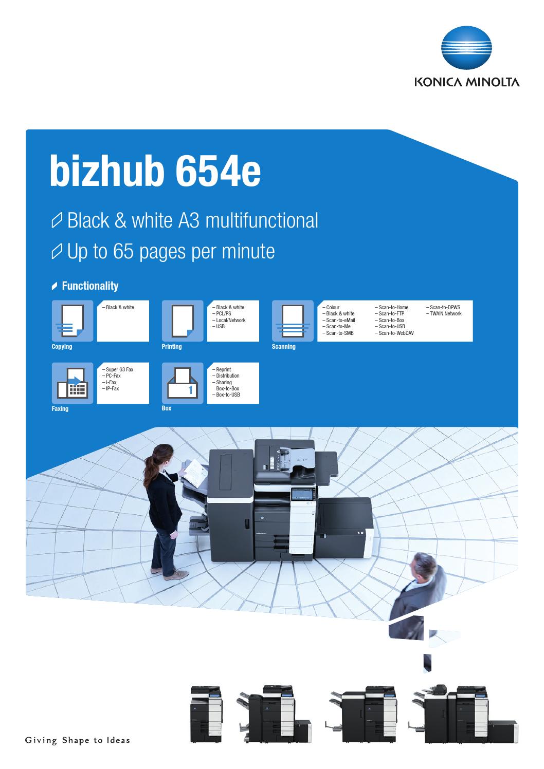 Bizhub 654e Datasheet 5 By Konica Minolta Business Solutions Europe 