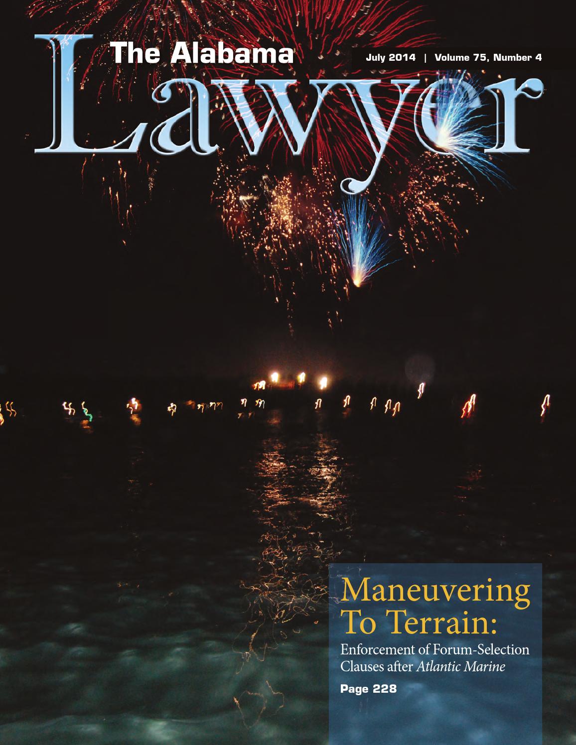 The Alabama Lawyer July 2014 by Alabama State Bar Association Issuu
