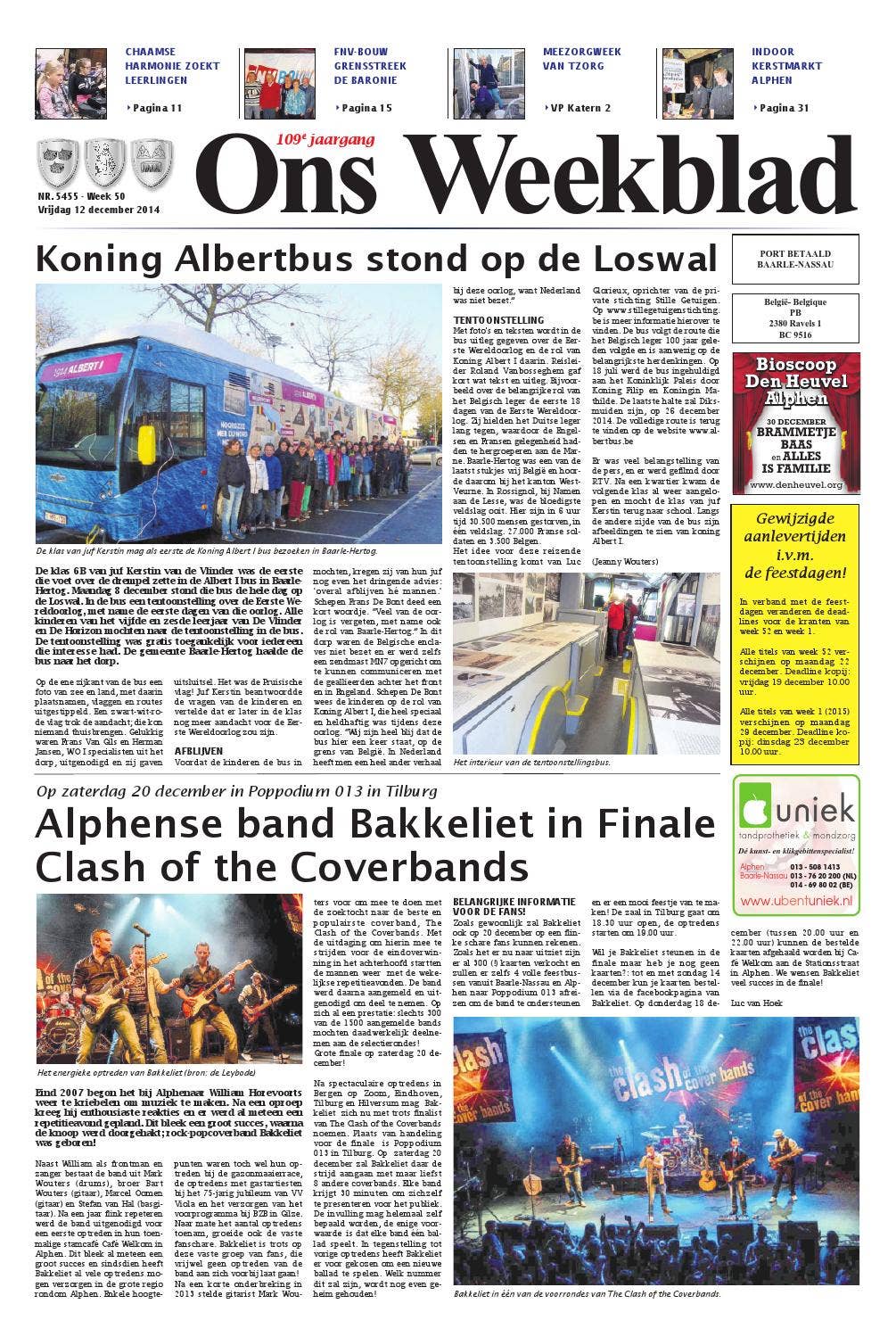 Weekend Blad Ons Weekblad 12-12-2014 by Em. de Jong Media - Issuu
