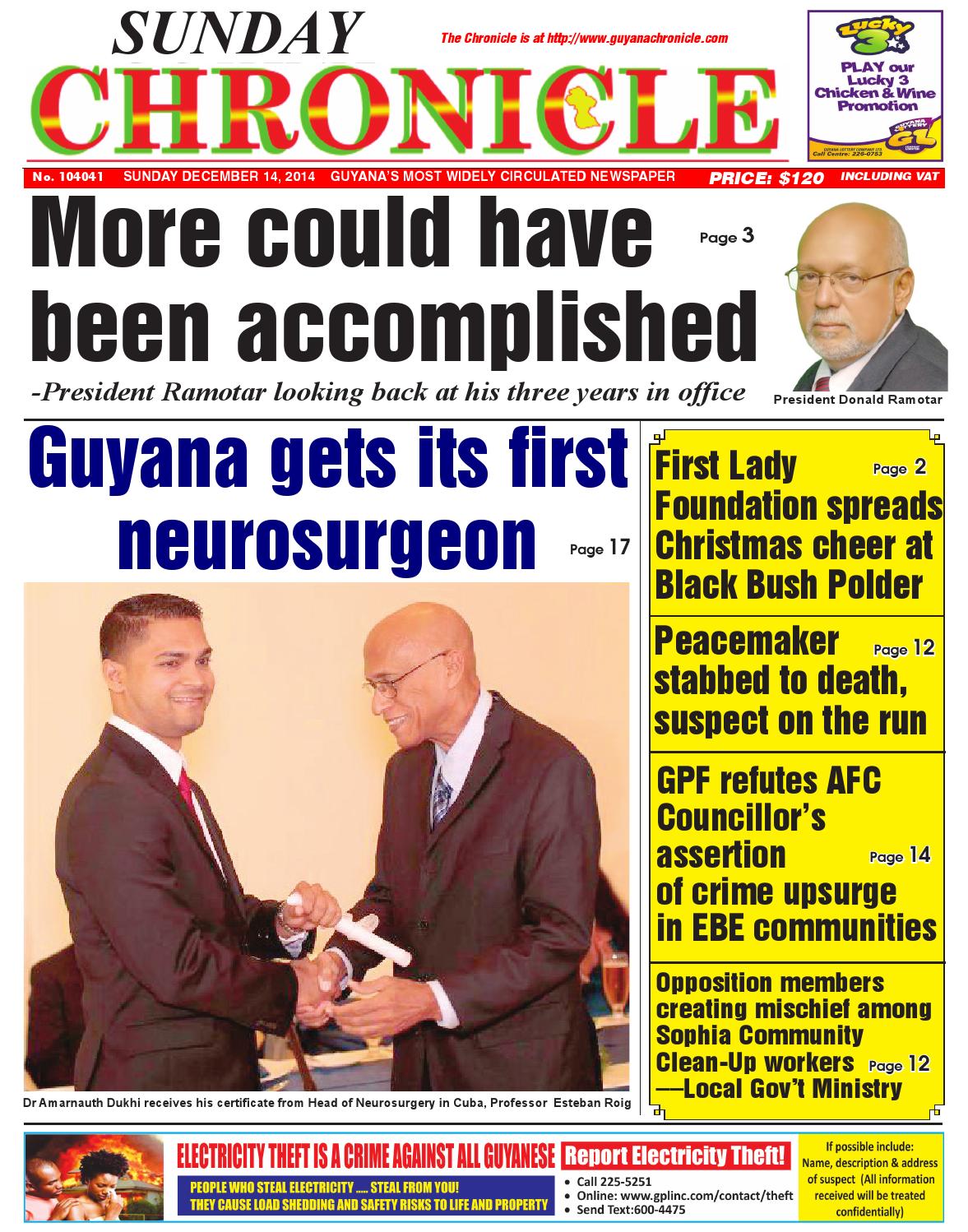 14 12 14 By Guyana Chronicle Issuu