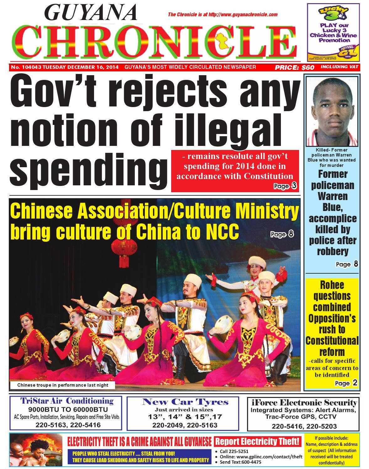 Guyana chronicle 16 12 14 by Guyana Chronicle - Issuu