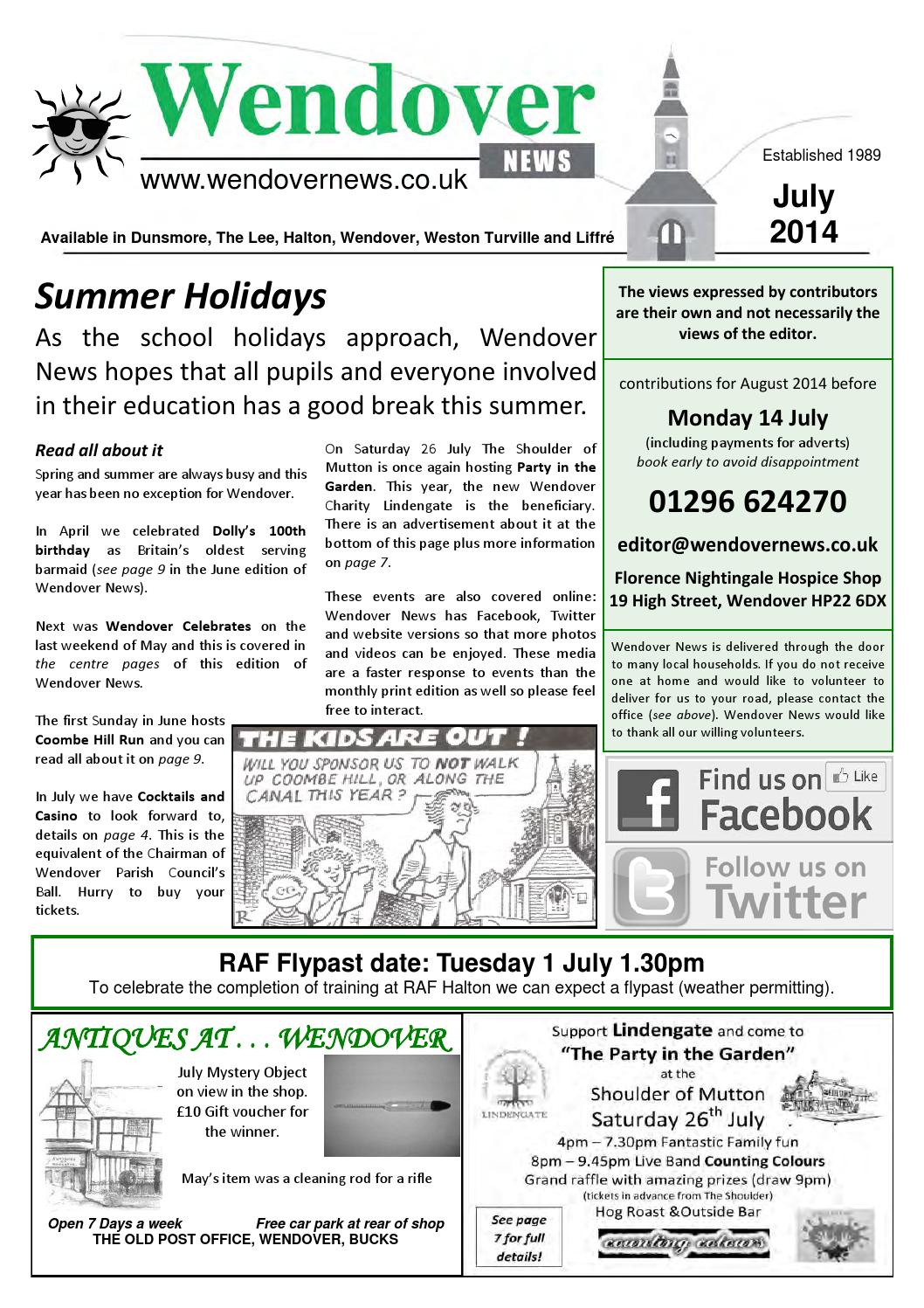 July 2014 Wendover News by Wendover News Issuu