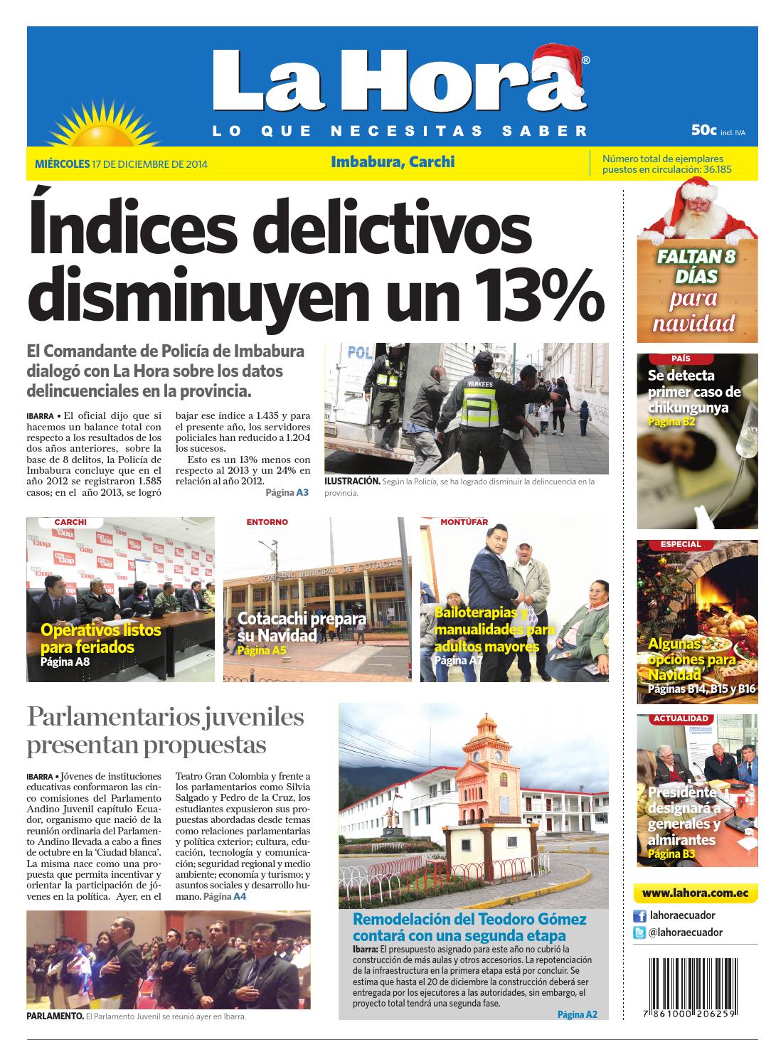 Imbabura 17 Diciembre 2014 By LA HORA Ecuador Issuu