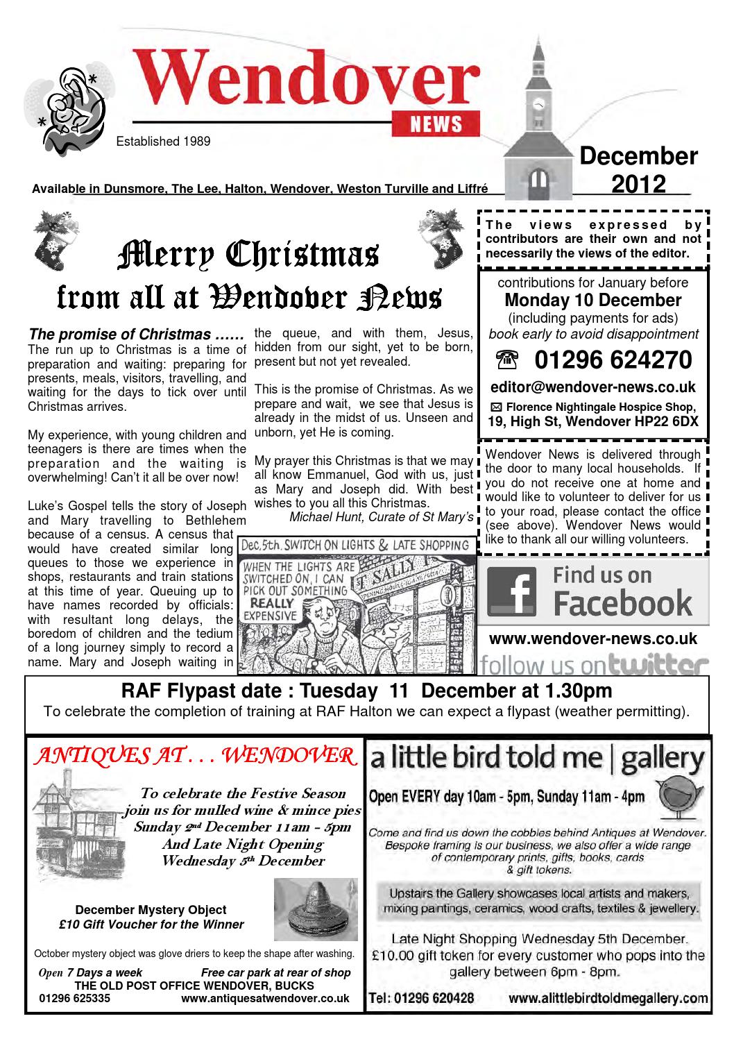 December 2012 Wendover News by Wendover News Issuu