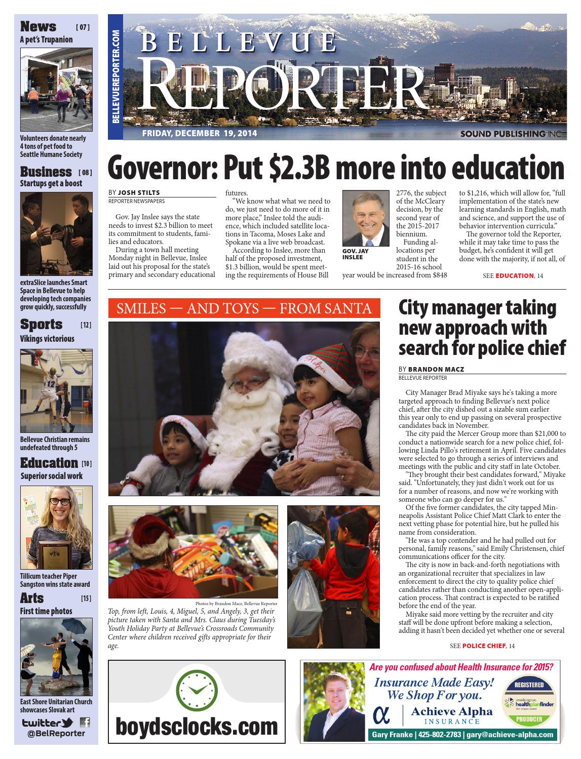 Bellevue Reporter, December 19, 2014 by Sound Publishing Issuu