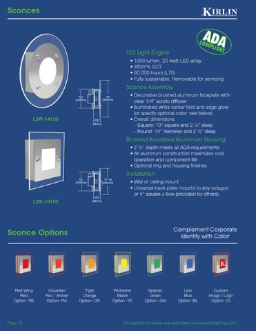 The Kirlin Company *Kirlin's Latitudes LED 灯饰目录 14 LED 3 第 22 页