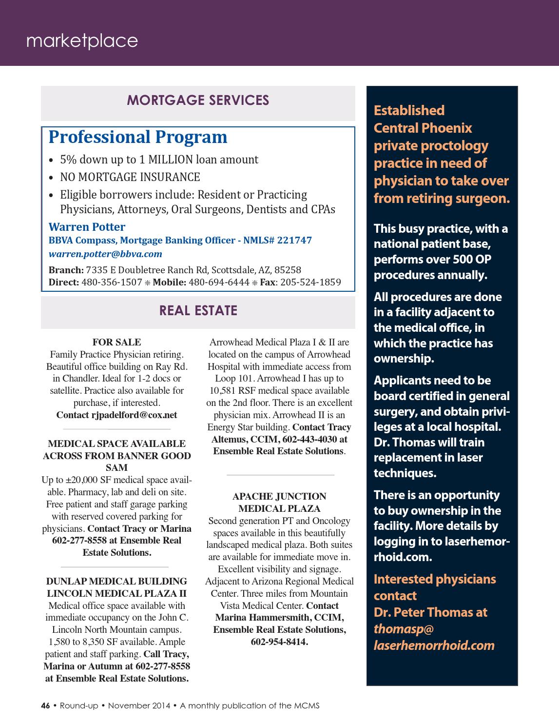 Round Up Magazine November 2014 By Maricopa County Medical Society