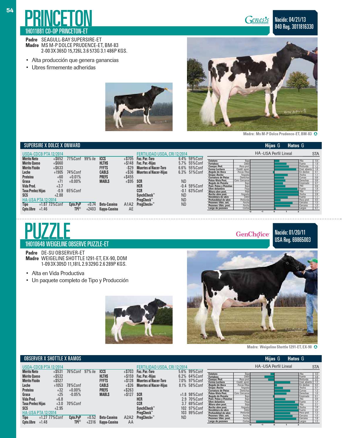 CRI Holstein CatalogSpanish by GENEX Issuu