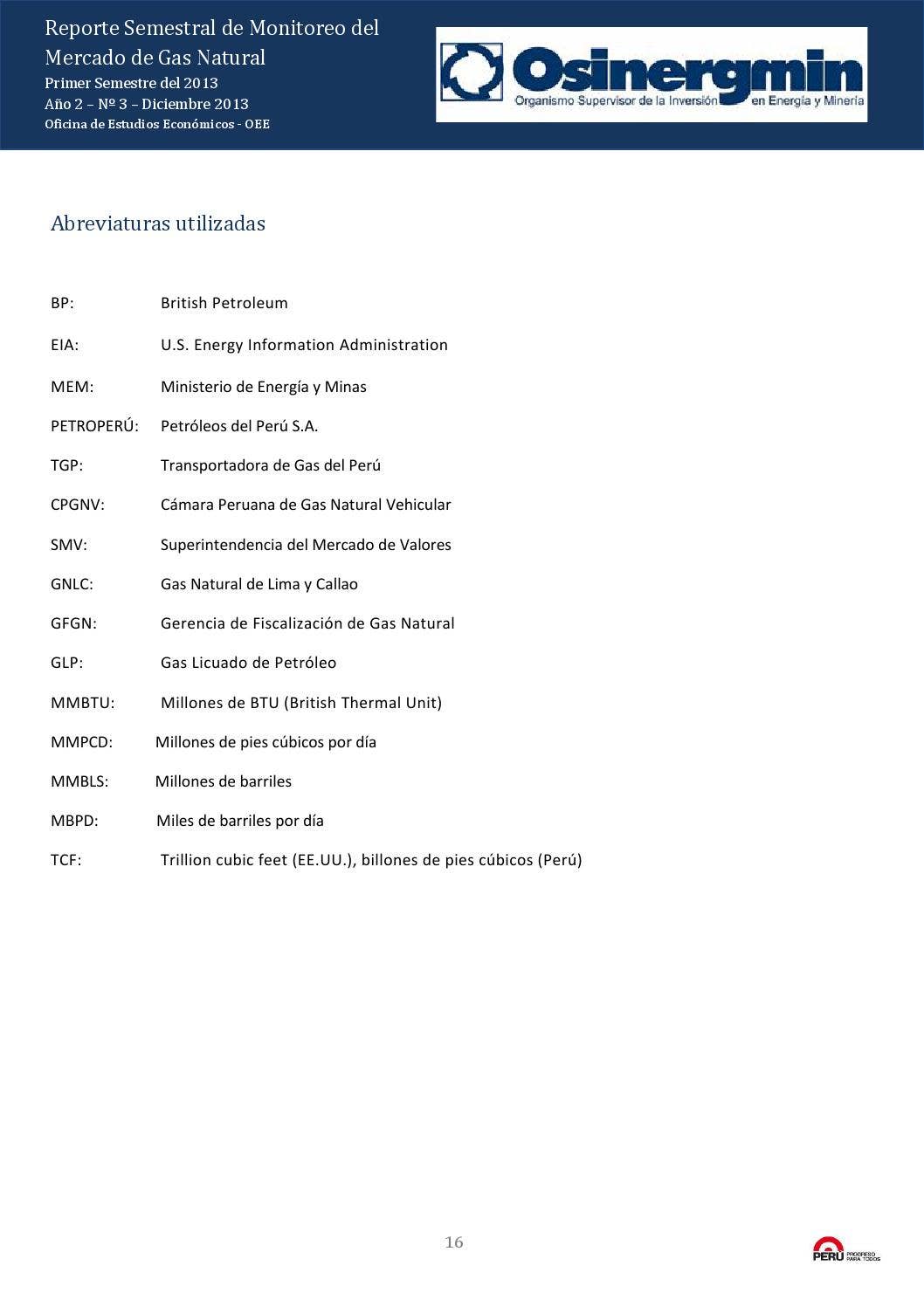 Reporte gas natural primer semestre by Osinergmin - Issuu
