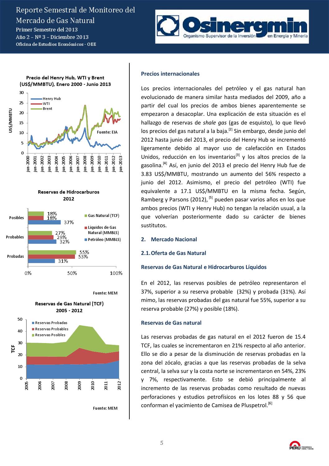 Reporte gas natural primer semestre by Osinergmin - Issuu
