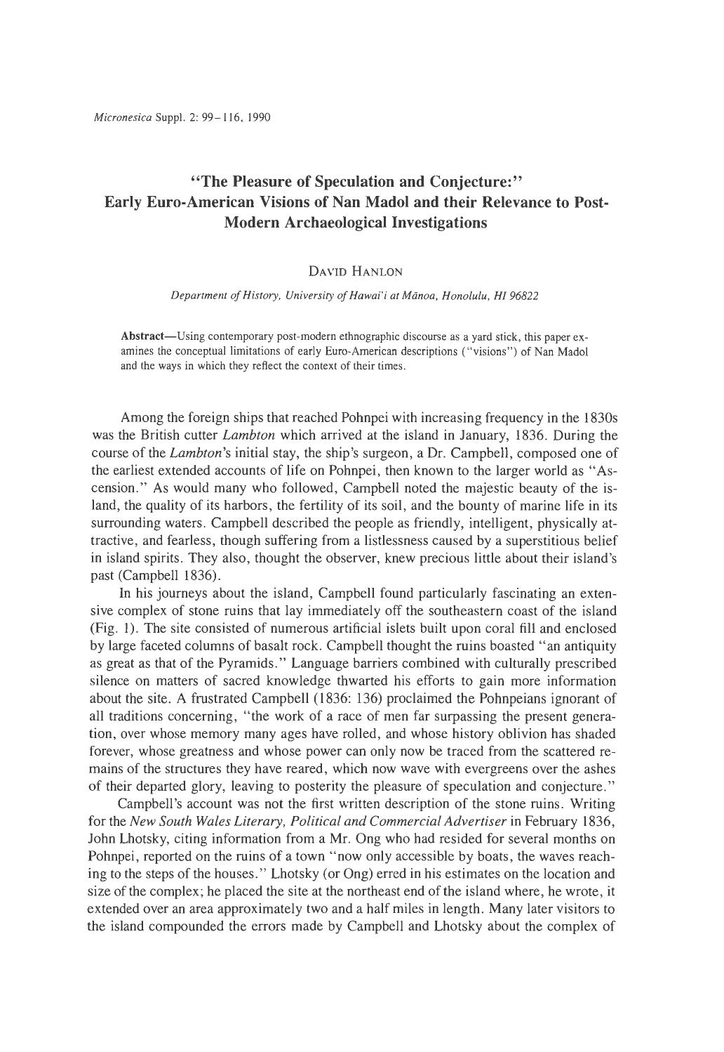 "The pleasure of speculation and conjecture" Early by MARC Issuu