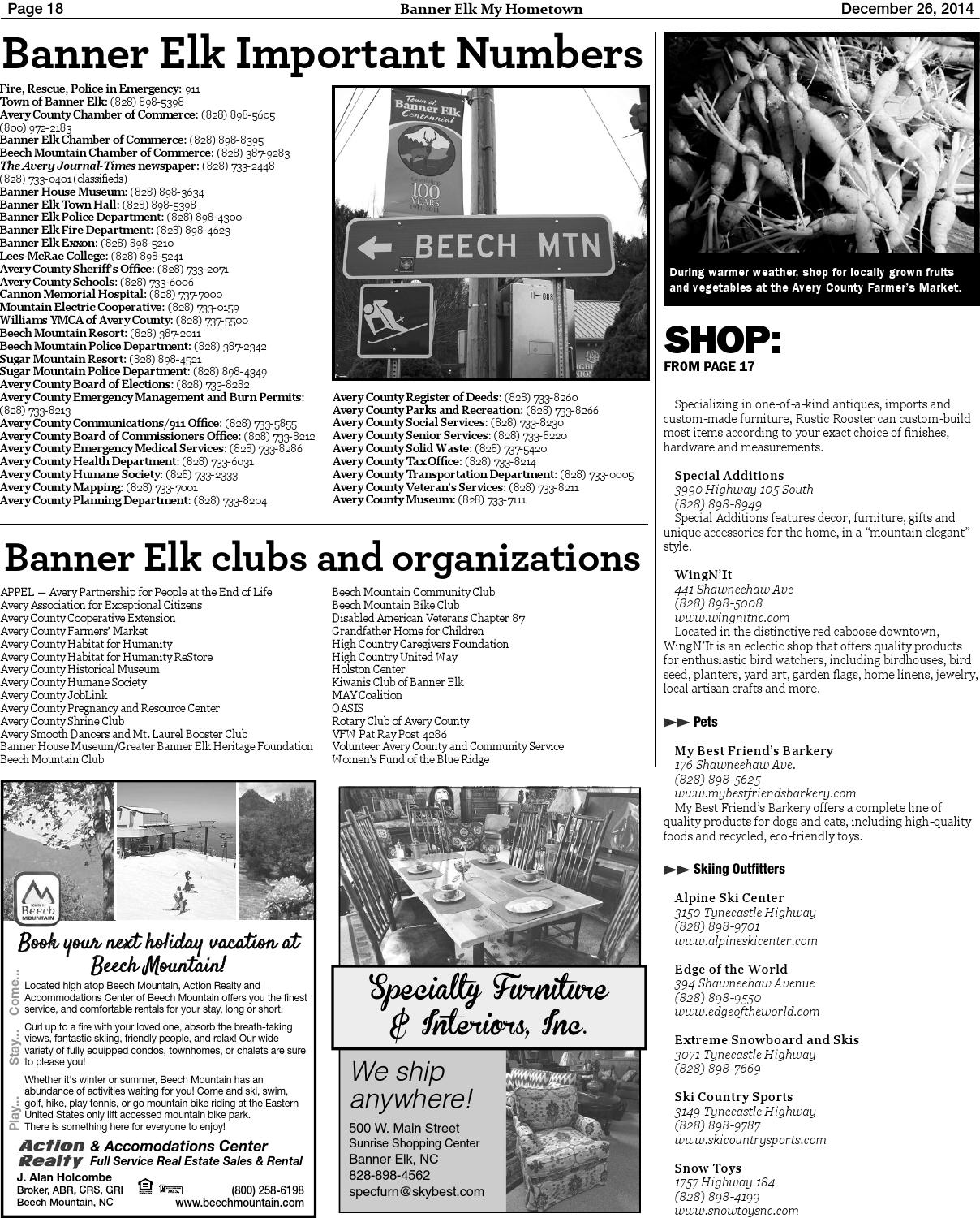 Banner Elk My Hometown 201415 by Mountain Times Publications Issuu