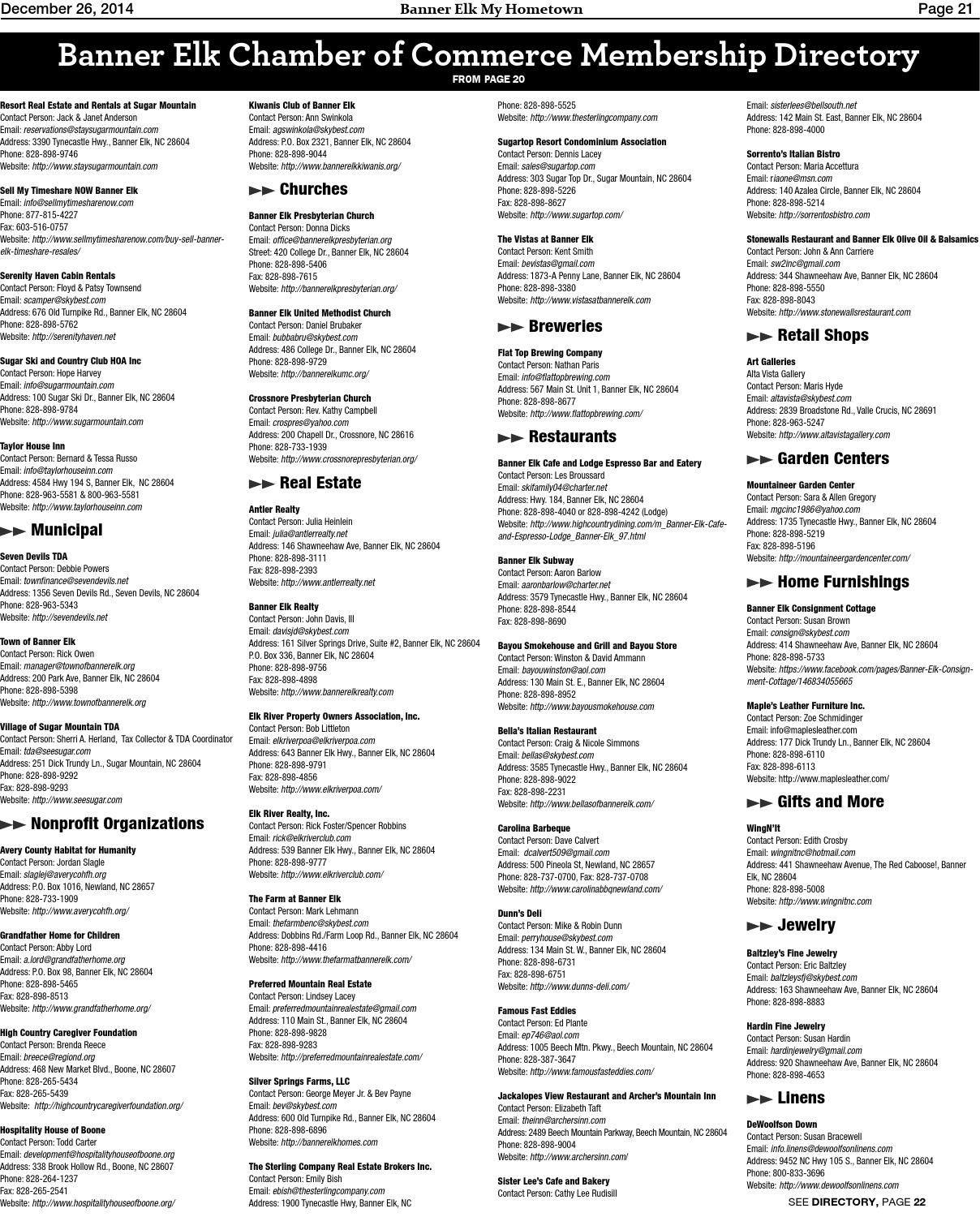 Banner Elk My Hometown 2014 15 By Mountain Times Publications Issuu