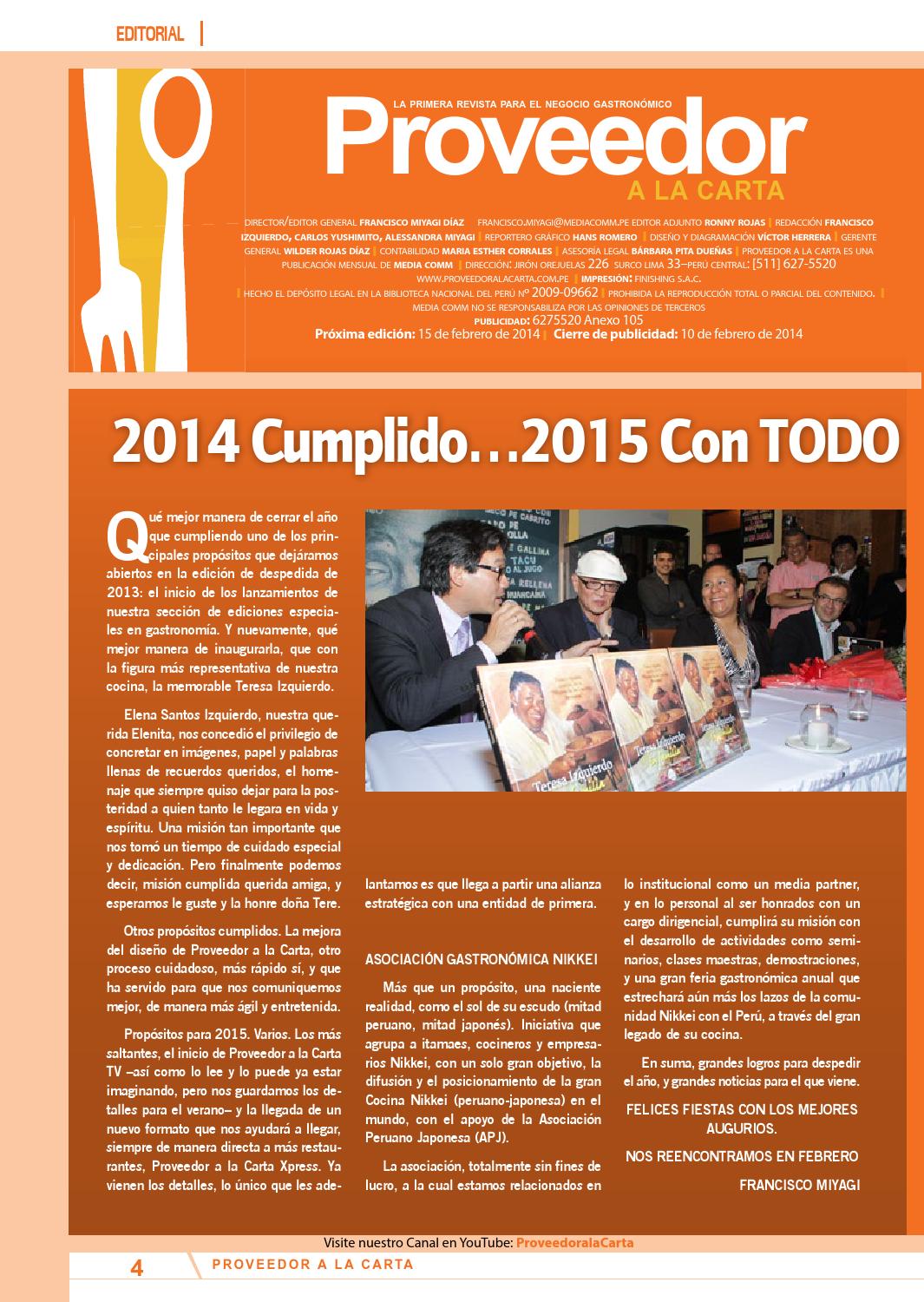 Proveedor A La Carta 59 By MediaComm Issuu